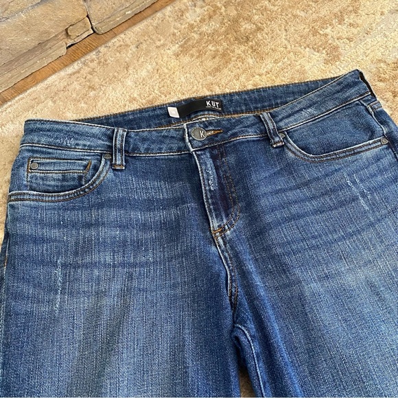 Kut from the Kloth Catherine Boyfriend Straight Leg Dark Wash Jeans: 10 - Picture 3 of 11